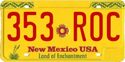 NM license plate 353ROC