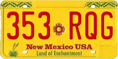 NM license plate 353RQG