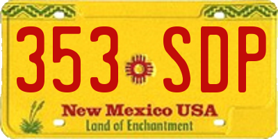 NM license plate 353SDP