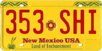 NM license plate 353SHI