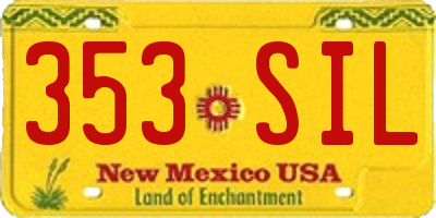 NM license plate 353SIL