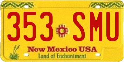 NM license plate 353SMU