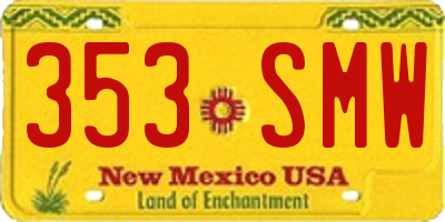 NM license plate 353SMW