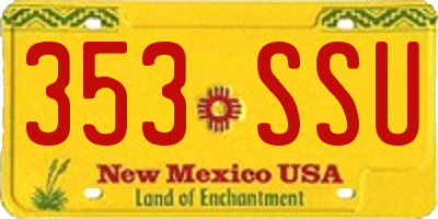 NM license plate 353SSU