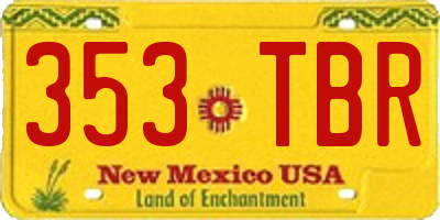 NM license plate 353TBR