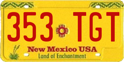 NM license plate 353TGT