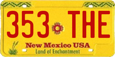 NM license plate 353THE