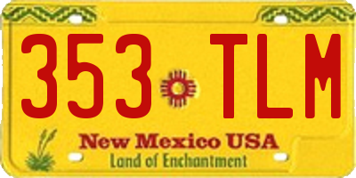 NM license plate 353TLM