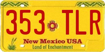 NM license plate 353TLR