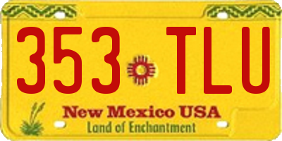 NM license plate 353TLU