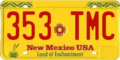 NM license plate 353TMC