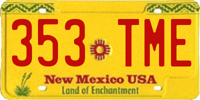 NM license plate 353TME
