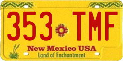 NM license plate 353TMF