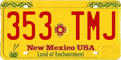 NM license plate 353TMJ