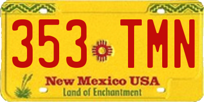 NM license plate 353TMN