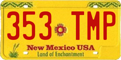 NM license plate 353TMP