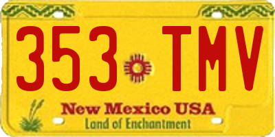 NM license plate 353TMV