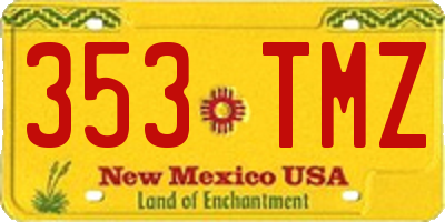 NM license plate 353TMZ
