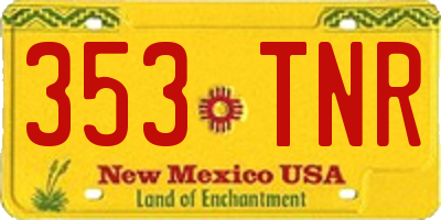 NM license plate 353TNR