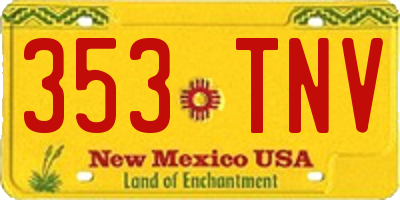 NM license plate 353TNV