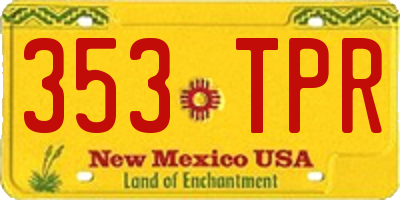 NM license plate 353TPR