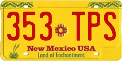 NM license plate 353TPS