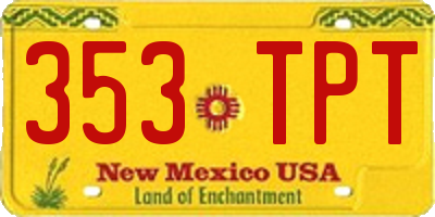NM license plate 353TPT
