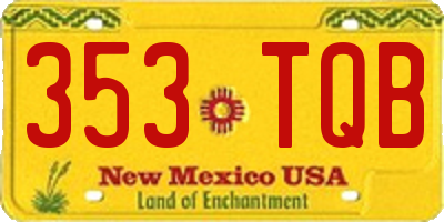 NM license plate 353TQB