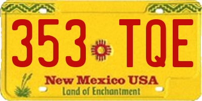 NM license plate 353TQE