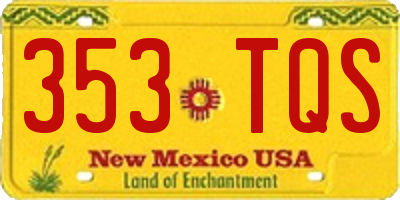 NM license plate 353TQS