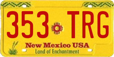 NM license plate 353TRG