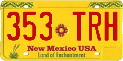NM license plate 353TRH