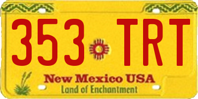NM license plate 353TRT