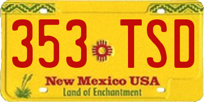 NM license plate 353TSD
