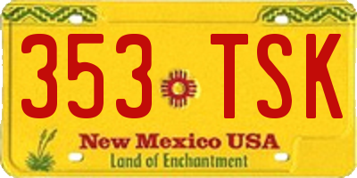 NM license plate 353TSK