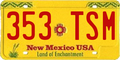 NM license plate 353TSM