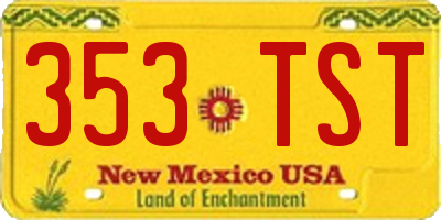 NM license plate 353TST