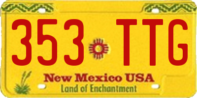 NM license plate 353TTG