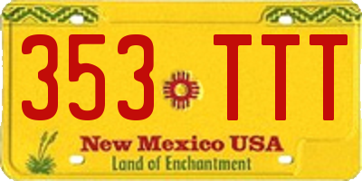NM license plate 353TTT