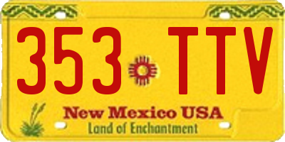 NM license plate 353TTV