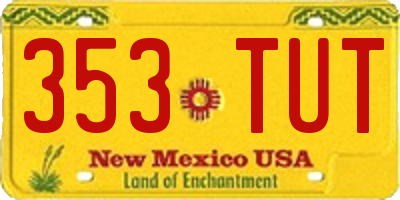 NM license plate 353TUT