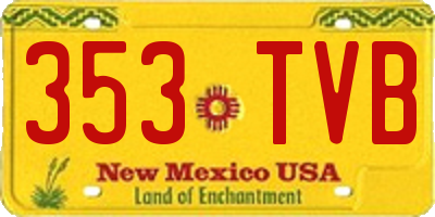 NM license plate 353TVB