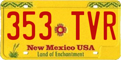 NM license plate 353TVR