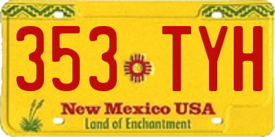 NM license plate 353TYH