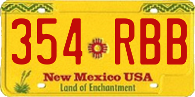 NM license plate 354RBB