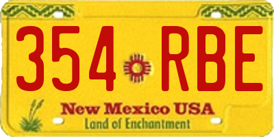 NM license plate 354RBE