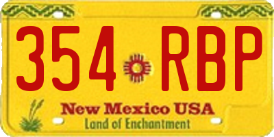 NM license plate 354RBP