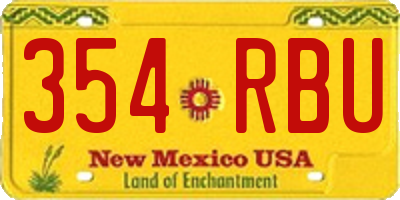 NM license plate 354RBU