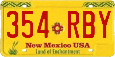 NM license plate 354RBY