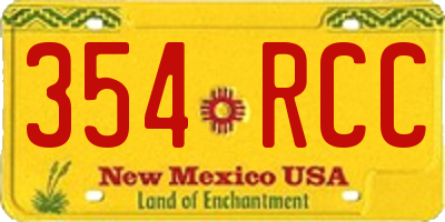 NM license plate 354RCC
